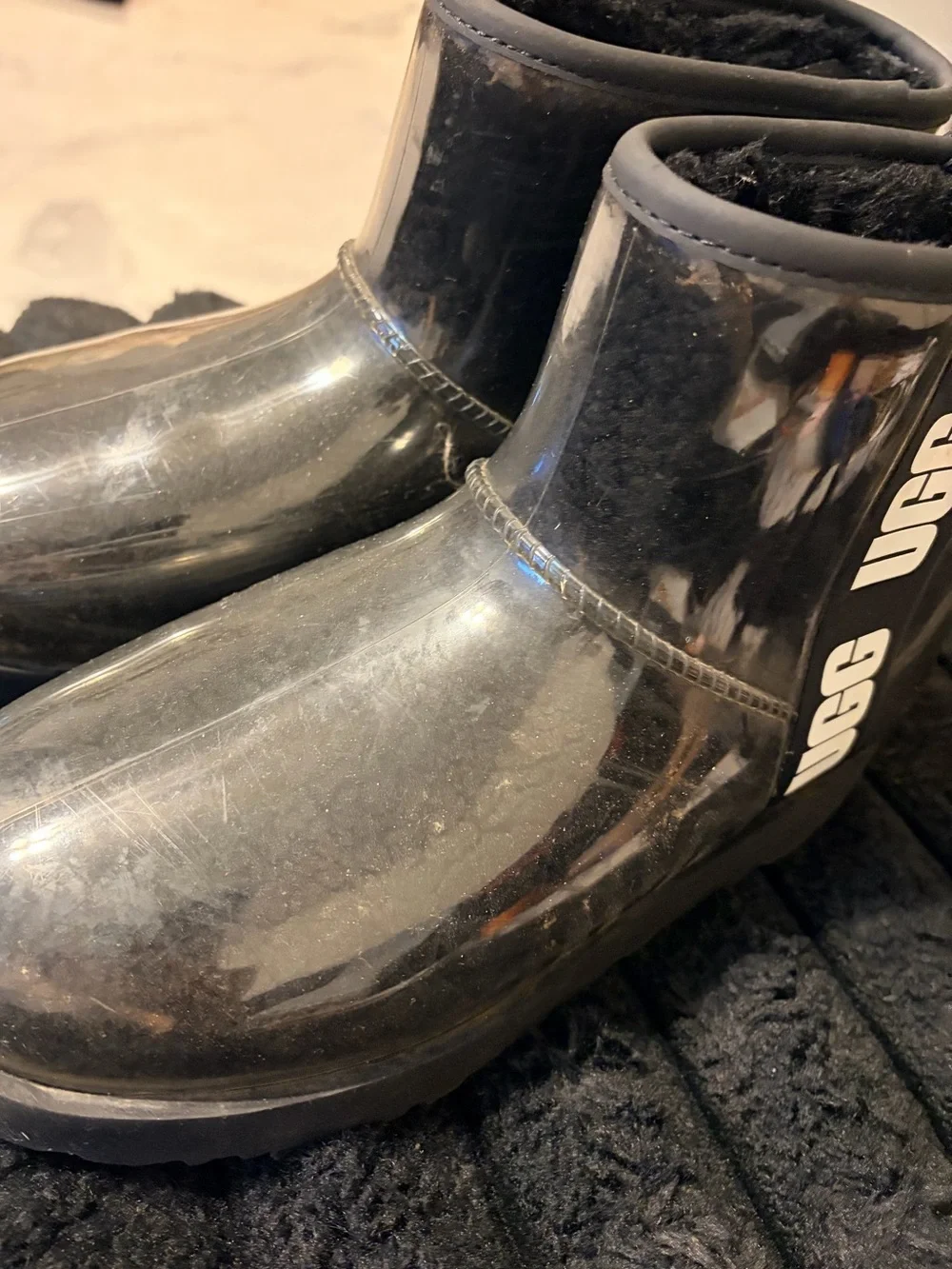 UGG Black Gloss Rain Boots